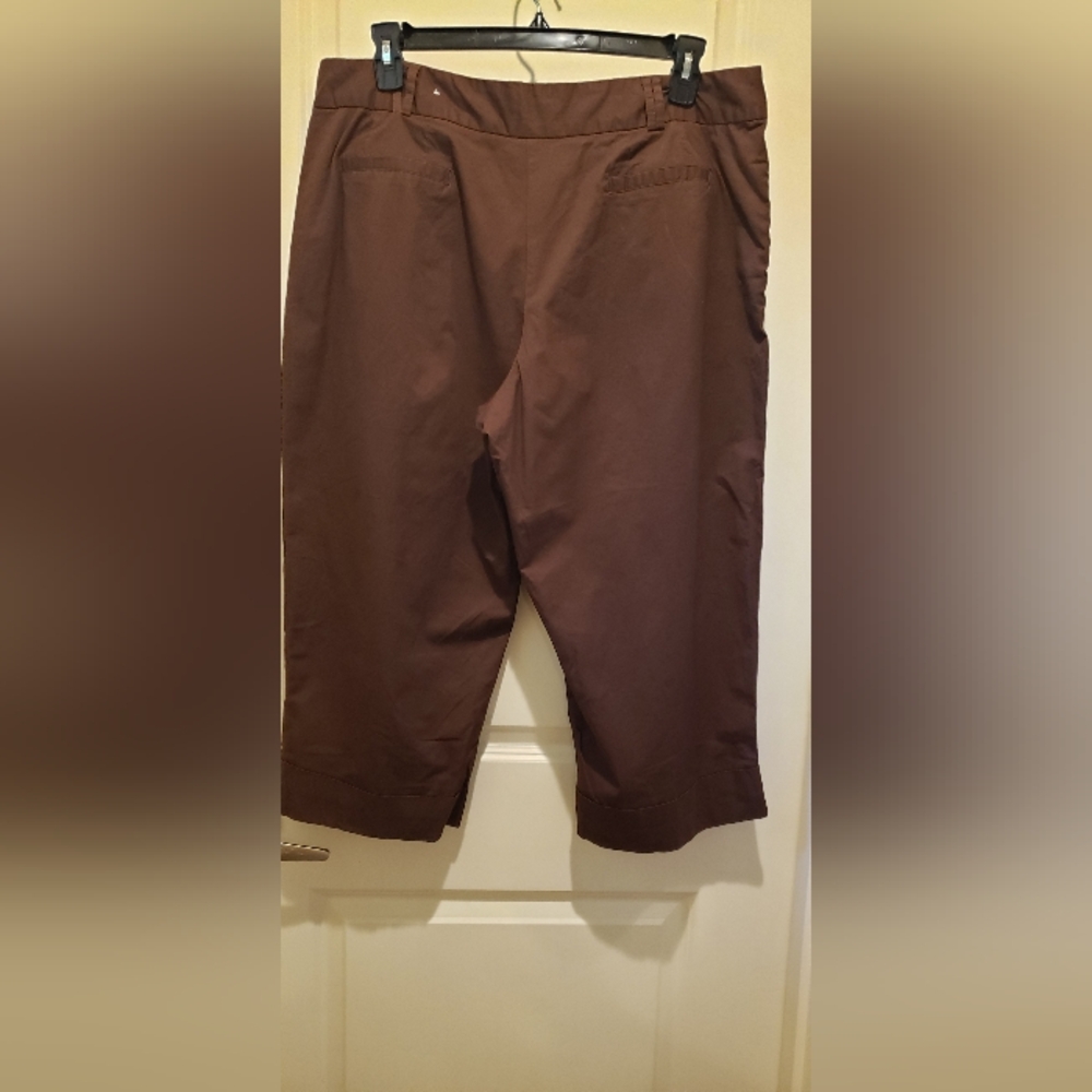 Dress Barn Womens Brown Capris Casual Comfort